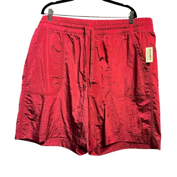 NWT Old Navy Quick Dry Shorts Size 2X Wine Deep Pink Stretchy Gym Activewear - Picture 1 of 10